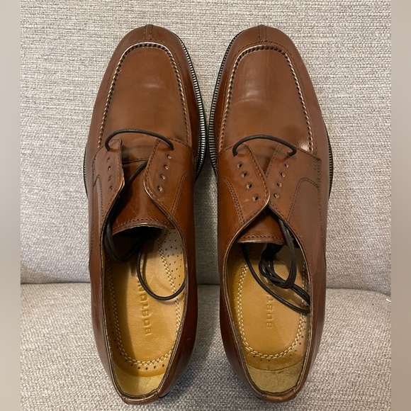 Bostonian Ricardo Lace Up Brown Derby Dress Shoes, Genuine Leather Round Toe 9 - Picture 1 of 16